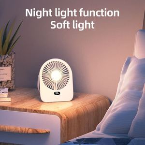 <b>Rotatable</b> Foldable Mini <b>Desk</b> Fan with Clip for Car & Home Use Rechargeable USB/Battery Powered Portable 5-Speed Digital Control - Product Image 6
