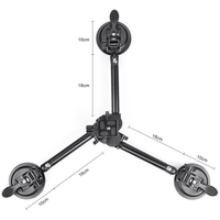 Triple ventouse à vide robuste 50kg de charge support de trépied pour Canon Nikon SLR projecteur vidéo stabilisateur de cardan