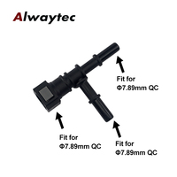 Connecteur de ligne de carburant pour voiture, raccord en T, tuyau en nylon, coupleur droit, connecteur à déconnexion rapide, pièces de rechange automobiles, 7,89 mm ID6