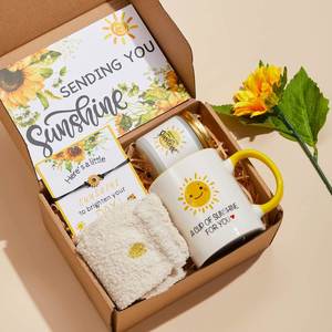 Nouveaux cadeaux tournesol 2023 pour femmes, coffret de bien-être pour prompt rétablissement, coffret de soins personnels « Je pense à toi », cadeaux de bien-être pour maman - Product Image 2