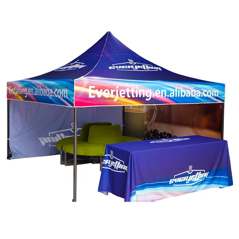 Logo pubblicitario 10x10 in alluminio per fiera all'aperto con tenda da esposizione per eventi tendoni gazebo a baldacchino Pop-Up tende stampate personalizzate