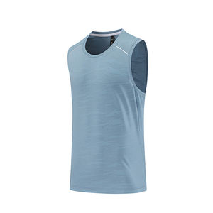 Camiseta Deportiva de Cuello Redondo para Hombre, Transpirable, de Malla, Estampada, de Secado Rápido, para Correr Maratones - Product Image 1