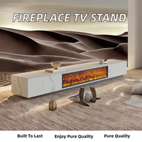 Meuble TV électrique moderne avec foyer simulé, armoire décorative, table basse électrique - Multifonctionnel et contemporain