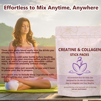 Poudre de Collagène et Créatine – Bandes Portables Créatine & Collagène Conçues pour un Mode de Vie Actif