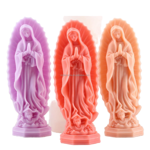 Estatua Nuestra Señora Molde <span class=keywords><strong>de</strong></span> silicona <span class=keywords><strong>para</strong></span> velas perfumadas Fácil <span class=keywords><strong>de</strong></span> usar Herramienta <span class=keywords><strong>de</strong></span> pastel pequeño grande Número <span class=keywords><strong>de</strong></span> cuerpo Formas <span class=keywords><strong>de</strong></span> corazón <span class=keywords><strong>para</strong></span> uso <span class=keywords><strong>de</strong></span> oficina 3PCs - Product Image 4