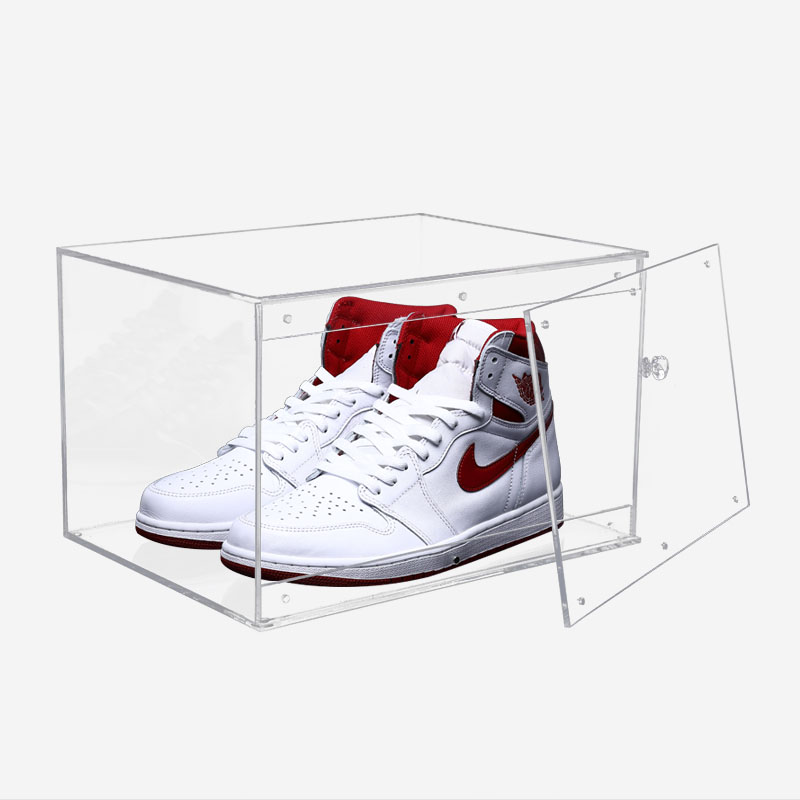 Acryl schuh box high-end lagerung box transparent sneaker vitrine anti oxidation organische glas versiegelt sammlung