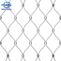 Filet en treillis métallique flexible en acier inoxydable à embouts, pour clôture de zoo, structure 7x7 7x19