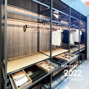 Sistemas de Puertas con Espejo Abatibles de Lujo, Organizadores de Cajones Empotrados, Armario Moderno Minimalista de Metal para Taller o Villa - Product Image 3