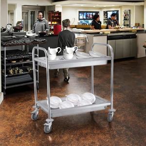 欧盟风格设计厨具不锈钢圆管盘收集手推车 - Product Image 1