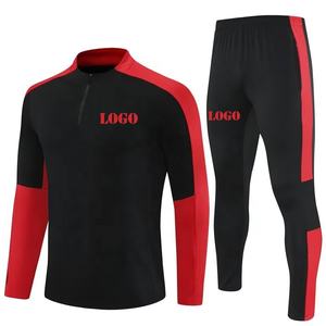 Felpa da calcio nera verde personalizzata tuta da calcio a manica lunga di alta qualità per ragazzi ragazze tute da allenamento per bambini tuta da calcio - Product Image 5