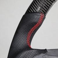 Volant Volkswagen en fibre de carbone, sport, fond plat, remplacement premium compatible avec la plupart des modèles, performance améliorée