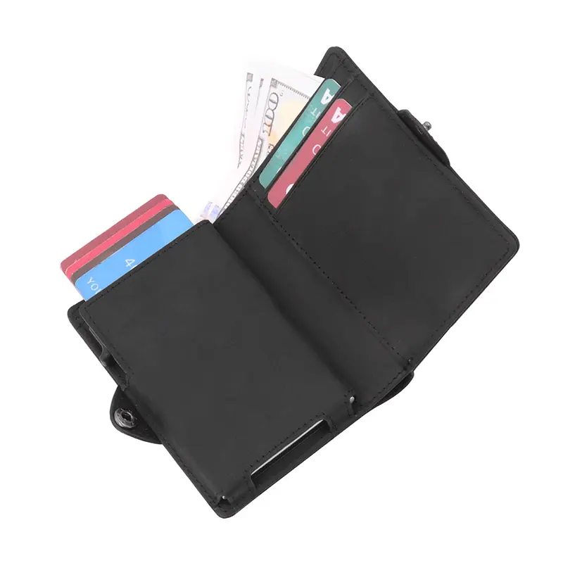 New Design Pop Up Wallet Slim Minimalist Card Holder With RFID Blocking Gifts For Men