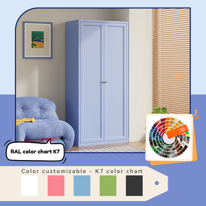 Armoire en acier pour chambre <span class=keywords><strong>de</strong></span> garçon, armoire en métal bleue, armoire <span class=keywords><strong>de</strong></span> <span class=keywords><strong>rangement</strong></span> avec porte, sûre et durable pour les enfants - Product Image 4