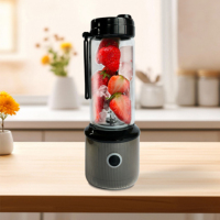 Draadloze USB-blender Draagbare sapcentrifuge Glazen behuizing Oplaadbare smoothiemaker Mini fruitblenderbeker voor dagelijks gebruik op kantoor en op reis