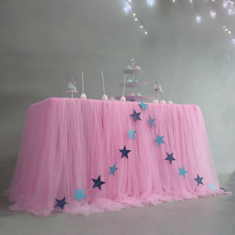 070 Tissu rose + gaze rose