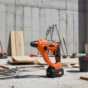 Taladro Percutor Rotatorio Inalámbrico Vevor de 16 mm SDS Plus, 2 Velocidades, 1000 RPM, Batería de Iones de Litio, Herramienta Eléctrica Profesional - Product Image 2