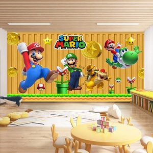 スーパーマリオゲーム都市遊園地の背景の皮と棒の壁紙
