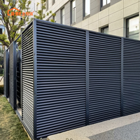 JHR Persienne extérieure moderne en alliage d'aluminium avec revêtement en poudre, écologique et résistante aux intempéries, pour bardage hôtelier et résidentiel