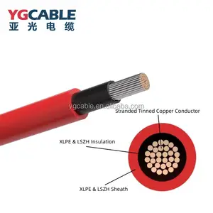 Cable solar de cobre estañado flexible Xlpe 1KV AC/1.5KV DC de un solo núcleo con certificación TUV para fotovoltaica con 25 años de garantía