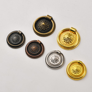 Antique Zinc Alloy Round Cabinet Handles Traditional <b>Drawer</b> <b>Pulls</b> Durable Furniture Hardware Accessories - Product Image 3