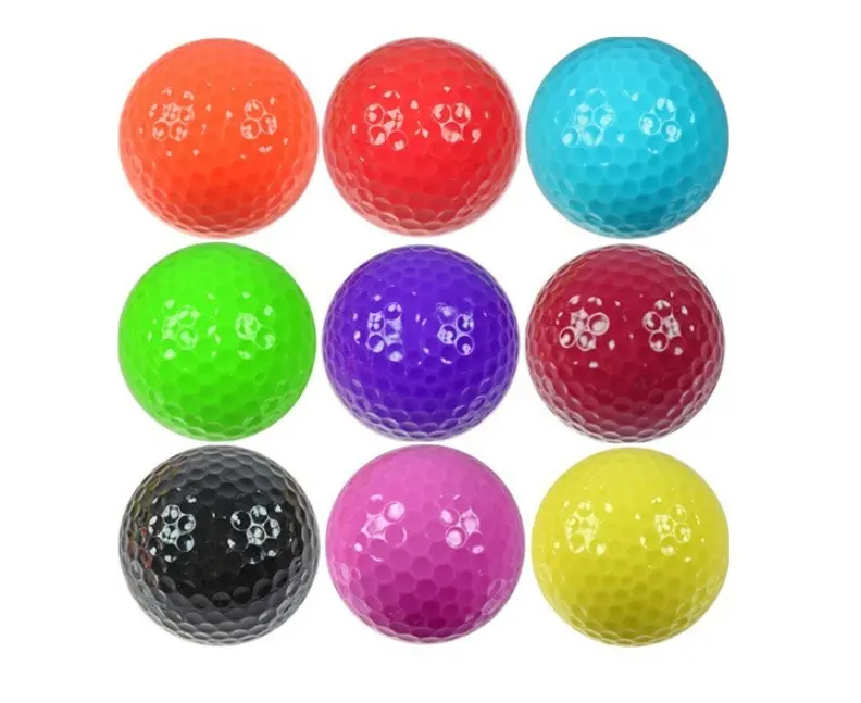كرة جولف بألوان إضافية مع شعار مخصص علامة كرة جولف بطبقة مزدوجة علامة كرة جولف مخصصة لأغراض الترويجية