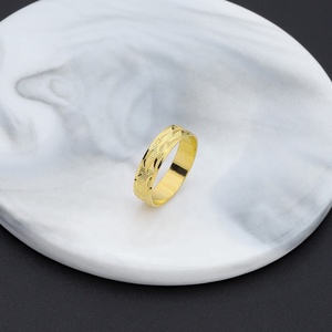 JXX High Quality <b>24K</b> <b>Gold</b> Plated Brass Jewelry Simple Style <b>Gold</b> Plate <b>Ring</b> for <b>Men</b> for Engagement - Product Image 2