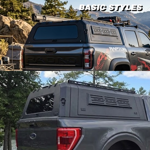 Toldo rígido de aluminio para camioneta Toyota Tundra Ford F150, sin perforaciones, para caja de 5.5 pies, con ventanas correderas, impermeable, <span class=keywords><strong>IForce</strong></span> - Product Image 6