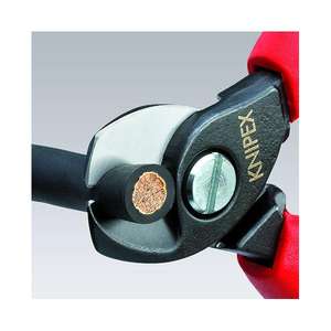 KNIPEX-Coupe-câbles avec point d'attache bruni, poignées avec poignées multi-composants, avec attache d'attache intégrée - Product Image 2