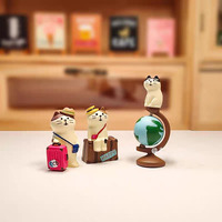 Ornement en résine style Zakka, figurine de chat japonais, cadeau de remise de diplôme, boîte mystère DIY faite à la main, décoration artisanale