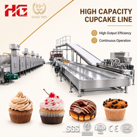 Ligne de production de cupcakes entièrement automatique HG avec système de remplissage central et contrôle PLC