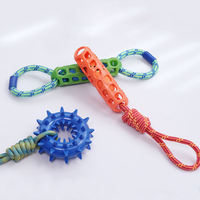 Ensemble de jouets à mâcher pour chien, formes variées, nœuds de corde tressée, pour jeu de traction, jeu d'agression, accessoires d'entraînement pour chiots