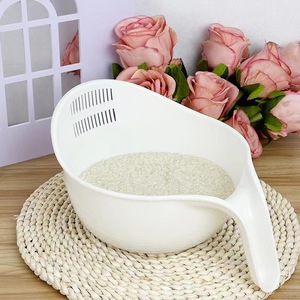 Passoire de cuisine en plastique Syh635 pour laver les fruits, les légumes et le riz – Panier de filtration et d'égouttage en gros - Product Image 2