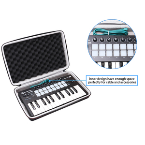Bolsa de almacenamiento de teclado electrónico EVA Estuche de EVA portátil para <span class=keywords><strong>Novation</strong></span> <span class=keywords><strong>Launchkey</strong></span> Mini 25-Note USB Keyboard MK2 Controller - Product Image 3