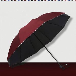 Paraguas Plegable para Hombre y Mujer con 10 Varillas, Borde Simple, Protección Solar y contra la Lluvia, con Función de Protección UV - Product Image 4