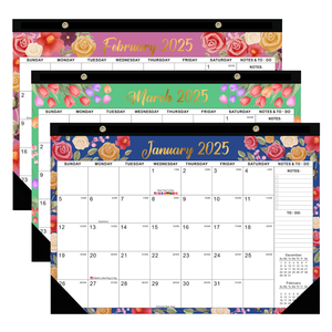 High Quality 18-Month Wall Desk Calendar Custom Printed Design With Color Paper Planner for Table Use Display or Promotion