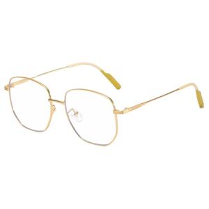 Montures de lunettes rectangulaires irrégulières Tinglai anti-lumière bleue unisexe, monture large en métal avec verres AC, pont nasal moyen - Product Image 5