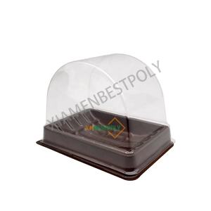 Boîte d'emballage de rouleau de gâteau transparente jetable suisse rouleau tranche conteneur pâtisserie demi-<span class=keywords><strong>cercle</strong></span> Blister boîte - Product Image 1