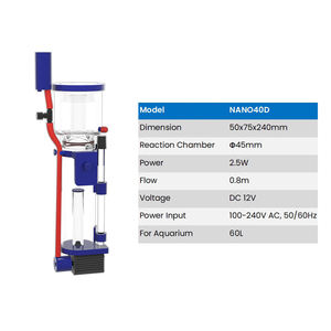 Écumeur de protéines AQUA <span class=keywords><strong>EXCEL</strong></span> NANO40D à fixation murale avec pompe à roue à aubes CC pour aquarium d'eau de mer Nano Reef de 60 L/15-20 gallons - Product Image 6