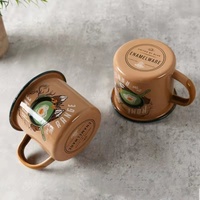 Mug Émaillé de Randonnée Personnalisé 12 oz 16 oz 450ml 150ml 250ml 350ml Cadeau d'Anniversaire Unique pour le Camping Mug de Randonnée Personnalisable 8cm Mug Émaillé 9cm