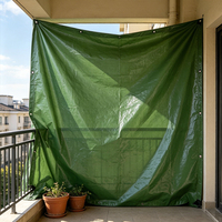 Bâche en PE verte au design simple pour couvertures de camions, imperméable, anti-UV, écologique, bâche de protection