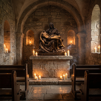 Madonna et enfant en bronze inspirés de Michel-Ange - Sculpture religieuse entièrement personnalisée avec livraison et installation par des experts