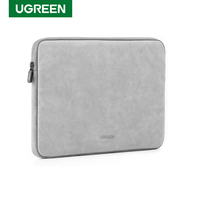 Étui pour ordinateur portable UGREEN 13,3 pouces en cuir suédé PU, housse rembourrée douce avec fermeture éclair, résistante à l'eau, sac de protection pour Macbook iPad