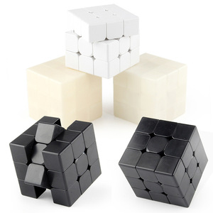 Trắng 3x3x3 Magic <span class=keywords><strong>Cube</strong></span> DIY tốc độ câu đố đồ chơi cho trẻ em đi du lịch thân thiện với căng thẳng cứu trợ thần tài hoạt động đóng hộp câu đố - Product Image 2