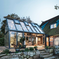 Cadre en aluminium métallique Jardin d'hiver Casa Sunroom Glass Shed House Outdoor Greenhouse