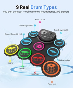 Batería Electrónica Portátil Plegable G7 con Alimentación USB/Batería, Batería de Jazz para Principiantes, Diseño Colorido - Product Image 2