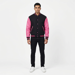 Most Selling Custom Print Embroidered Stand Front Breathable Varsity <b>Jacket</b> <b>Long</b> Sleeves Fashion College Baseball <b>Jacket</b> for <b>Men</b> - Product Image 1