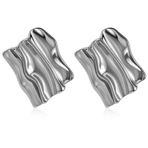 Dinle S925 Sterling <b>Silver</b> <b>Stud</b> <b>Earrings</b> Geometric Irregular Design For Women Party Fashion Jewelry - Product Image 3