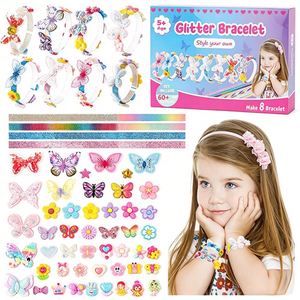 Charming Girls <b>DIY</b> Hair <b>Kit</b> Make Your Own Headbands Bow Clips Butterfly Gem Stickers Creative Toy Box Gift Present - Product Image 1