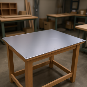 Revêtement en tôle galvanisée Fami pour table multiplex 2000x800x20 mm, protection pour armoire à outils - Product Image 3