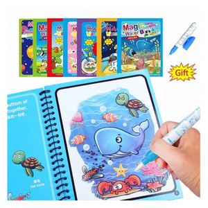 Carnet à spirale coloré à motifs de dessins animés avec stylo magique – Livre de dessin et de gribouillage, cadeau - Product Image 1